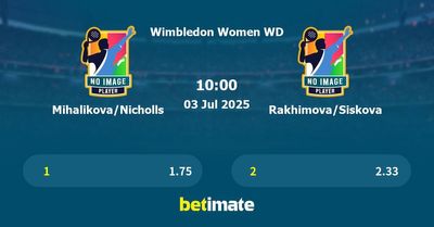 Mihalikova/Nicholls vs Rakhimova/Siskova Prediction, Tennis Odds & Betting Tips 03/07/2025