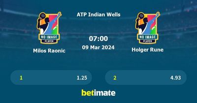 Milos Raonic vs Holger Rune Prediction, Tennis Odds & Betting Tips 09/03/2024