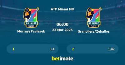 Murray/Pavlasek vs Granollers/Zeballos Prediction, Tennis Odds & Betting Tips 22/03/2025