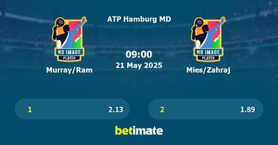 Murray/Ram vs Mies/Zahraj Prediction, Tennis Odds & Betting Tips 21/05/2025