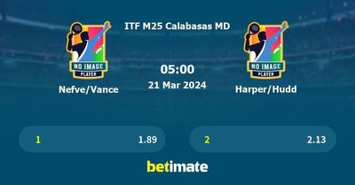 Nefve/Vance vs Harper/Hudd Prediction, Tennis Odds & Betting Tips 21/03/2024