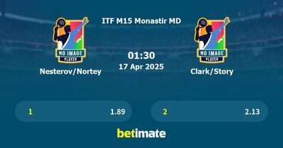 Nesterov/Nortey vs Clark/Story Prediction, Tennis Odds & Betting Tips 17/04/2025