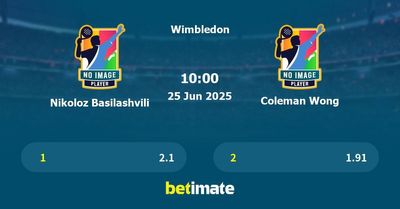 Nikoloz Basilashvili vs Coleman Wong Prediction, Tennis Odds & Betting Tips 25/06/2025