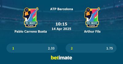 Pablo Carreno Busta vs Arthur Fils Prediction, Tennis Odds & Betting Tips 14/04/2025