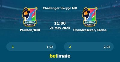 Paulson/Rikl vs Chandrasekar/Kadhe Prediction, Tennis Odds & Betting Tips 21/05/2024