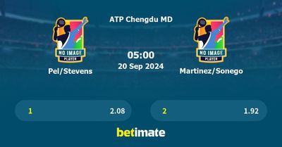 Pel/Stevens vs Martinez/Sonego Prediction, Tennis Odds & Betting Tips 20/09/2024