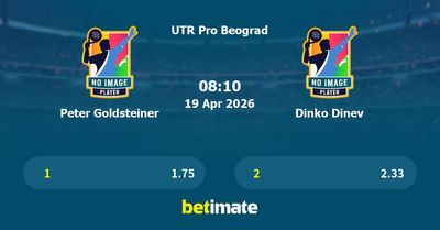 Peter Goldsteiner vs Dinko Dinev Prediction, Tennis Odds & Betting Tips 19/04/2026