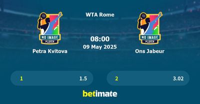 Petra Kvitova vs Ons Jabeur Prediction, Tennis Odds & Betting Tips 09/05/2025