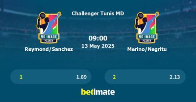 Reymond/Sanchez vs Merino/Negritu Prediction, Tennis Odds & Betting Tips 13/05/2025