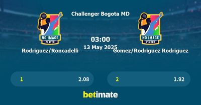Rodriguez/Roncadelli vs Gomez/Rodriguez Rodriguez Prediction, Tennis Odds & Betting Tips 13/05/2025