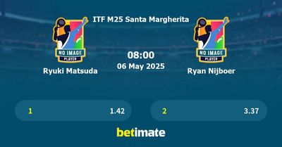 Ryuki Matsuda vs Ryan Nijboer Prediction, Tennis Odds & Betting Tips 06/05/2025