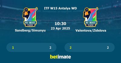 Sandberg/Simunyu vs Valentova/Zidelova Prediction, Tennis Odds & Betting Tips 23/04/2025