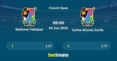 Stefanos Tsitsipas vs Carlos Alcaraz Garfia Prediction, Tennis Odds & Betting Tips 04/06/2024