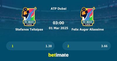 Stefanos Tsitsipas vs Felix Auger Aliassime Prediction, Tennis Odds & Betting Tips 01/03/2025