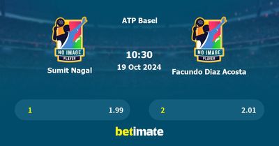 Sumit Nagal vs Facundo Diaz Acosta Prediction, Tennis Odds & Betting Tips 19/10/2024