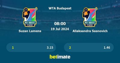 Suzan Lamens vs Aliaksandra Sasnovich Prediction, Tennis Odds & Betting Tips 19/07/2024