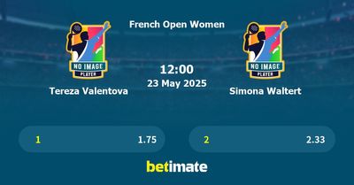 Tereza Valentova vs Simona Waltert Prediction, Tennis Odds & Betting Tips 23/05/2025