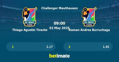 Thiago Agustin Tirante vs Roman Andres Burruchaga Prediction, Tennis Odds & Betting Tips 02/05/2025