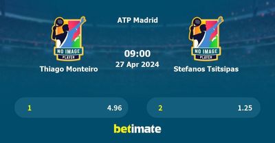 Thiago Monteiro vs Stefanos Tsitsipas Prediction, Tennis Odds & Betting Tips 27/04/2024