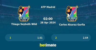 Thiago Seyboth Wild vs Carlos Alcaraz Garfia Prediction, Tennis Odds & Betting Tips 28/04/2024