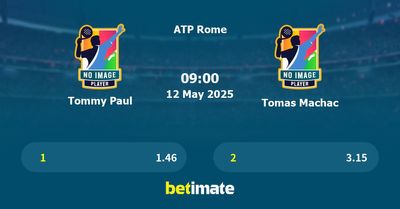 Tommy Paul vs Tomas Machac Prediction, Tennis Odds & Betting Tips 12/05/2025