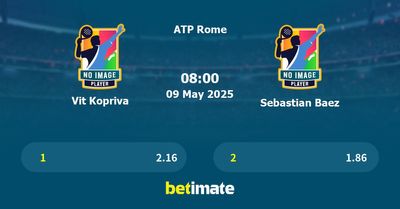 Vit Kopriva vs Sebastian Baez Prediction, Tennis Odds & Betting Tips 09/05/2025