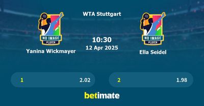 Yanina Wickmayer vs Ella Seidel Prediction, Tennis Odds & Betting Tips 12/04/2025