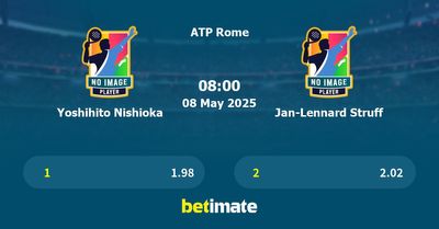 Yoshihito Nishioka vs Jan-Lennard Struff Prediction, Tennis Odds & Betting Tips 08/05/2025