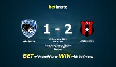 การทำนาย AD Grecia vs Alajuelense อัตราต่อรองและเคล็ดลับการเดิมพัน 11/02/2024