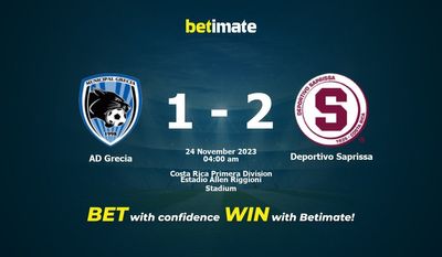 การทำนาย AD Grecia vs Deportivo Saprissa อัตราต่อรองและเคล็ดลับการเดิมพัน 23/11/2023