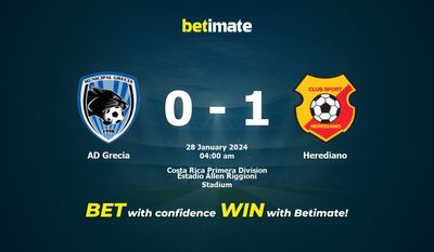 การทำนาย AD Grecia vs Herediano อัตราต่อรองและเคล็ดลับการเดิมพัน 27/01/2024