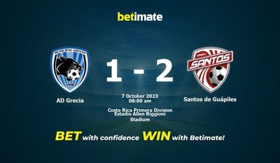 การทำนาย AD Grecia vs Santos de Guápiles, อัตราต่อรองและเคล็ดลับการเดิมพัน 10/07/2023