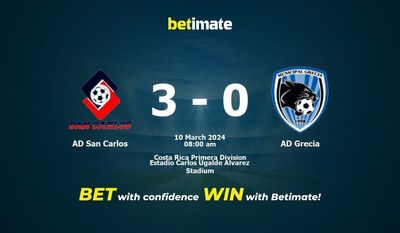 การทำนาย AD San Carlos กับ AD Grecia อัตราต่อรองและเคล็ดลับการเดิมพัน 10/03/2024