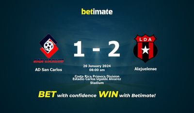 การทำนาย AD San Carlos กับ Alajuelense อัตราต่อรองและเคล็ดลับการเดิมพัน 26/01/2024