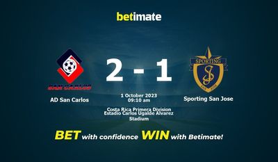 การทำนาย AD San Carlos กับ Sporting San Jose อัตราต่อรองและเคล็ดลับการเดิมพัน 10/01/2023