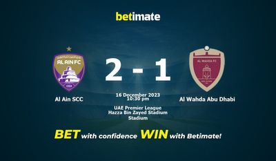 การทำนาย Al Ain SCC กับ Al Wahda Abu Dhabi ราคาต่อรองและเคล็ดลับการเดิมพัน 12/16/2023