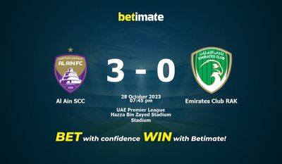 การทำนาย Al Ain SCC กับ Emirates Club RAK อัตราต่อรองและเคล็ดลับการเดิมพัน 28/10/2023