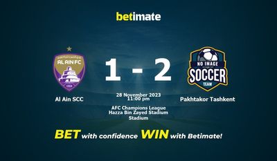 การทำนาย Al Ain SCC กับ Pakhtakor Tashkent อัตราต่อรองและเคล็ดลับการเดิมพัน 28/11/2023