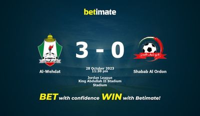 การทำนาย Al-Wehdat vs Shabab Al Ordon อัตราต่อรองและเคล็ดลับการเดิมพัน 28/10/2023