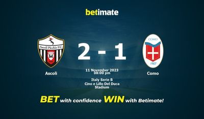 การทำนาย Ascoli กับ Como อัตราต่อรองและเคล็ดลับการเดิมพัน 11/11/2023