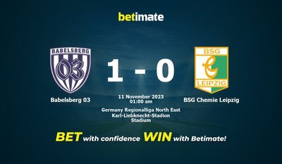 การทำนาย Babelsberg 03 กับ BSG Chemie Leipzig อัตราต่อรองและเคล็ดลับการเดิมพัน 11/10/2023