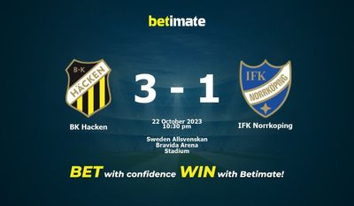 การทำนาย BK Hacken กับ IFK Norrkoping อัตราต่อรองและเคล็ดลับการเดิมพัน 22/10/2023