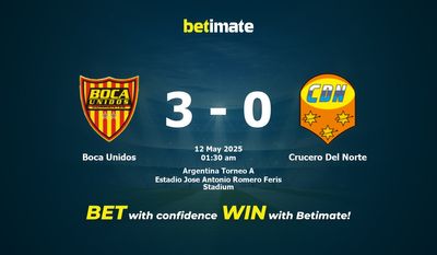 การทำนาย Boca Unidos กับ Crucero Del Norte อัตราต่อรองและเคล็ดลับการเดิมพัน 11/05/2025