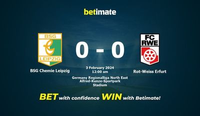 การทำนาย BSG Chemie Leipzig กับ Rot-Weiss Erfurt อัตราต่อรองและเคล็ดลับการเดิมพัน 02/02/2024