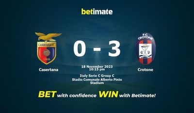 การทำนาย Casertana กับ Crotone อัตราต่อรองและเคล็ดลับการเดิมพัน 11/18/2023