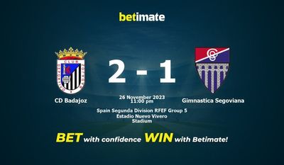 การทำนาย CD Badajoz กับ Gimnastica Segoviana อัตราต่อรองและเคล็ดลับการเดิมพัน 26/11/2023