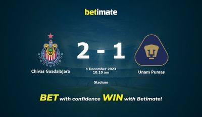 การทำนาย Chivas Guadalajara กับ Unam Pumas อัตราต่อรองและเคล็ดลับการเดิมพัน 12/01/2023