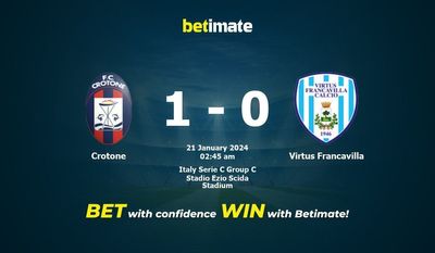 การทำนายของ Crotone กับ Virtus Francavilla อัตราต่อรองและเคล็ดลับการเดิมพัน 20/1/2024