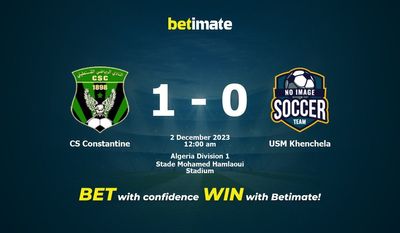 การทำนาย CS Constantine กับ USM Khenkola อัตราต่อรองและเคล็ดลับการเดิมพัน 12/01/2023