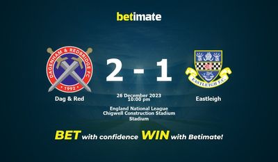 การทำนาย Dag & Red vs Eastleigh อัตราต่อรองและเคล็ดลับการเดิมพัน 26/12/2023